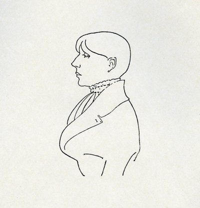 Porträt des Künstlers in Umrissen von Aubrey Beardsley